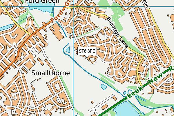 ST6 8FE map - OS VectorMap District (Ordnance Survey)