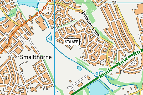 ST6 8FF map - OS VectorMap District (Ordnance Survey)