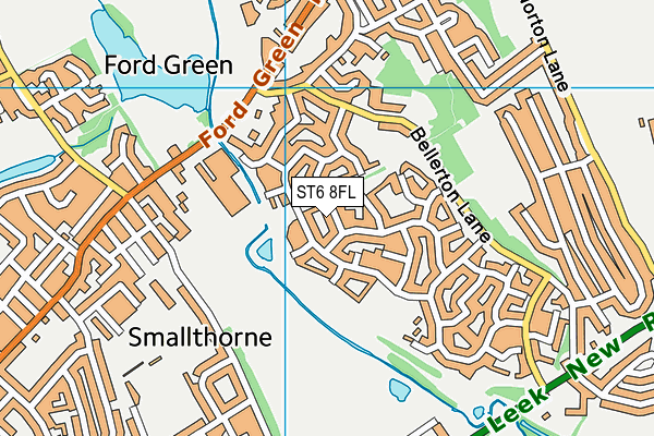 ST6 8FL map - OS VectorMap District (Ordnance Survey)