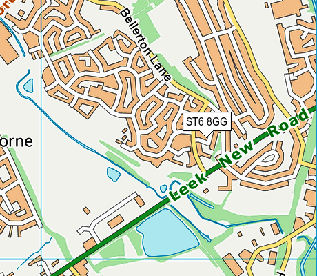 ST6 8GG map - OS VectorMap District (Ordnance Survey)