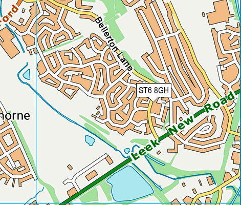 ST6 8GH map - OS VectorMap District (Ordnance Survey)