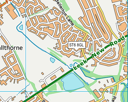 ST6 8GL map - OS VectorMap District (Ordnance Survey)