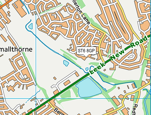 ST6 8GP map - OS VectorMap District (Ordnance Survey)