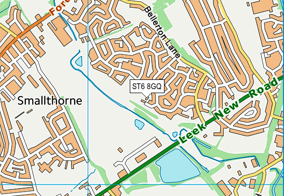 ST6 8GQ map - OS VectorMap District (Ordnance Survey)