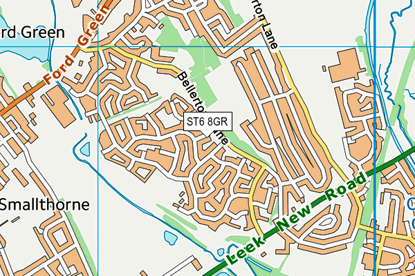 ST6 8GR map - OS VectorMap District (Ordnance Survey)