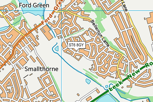 ST6 8GY map - OS VectorMap District (Ordnance Survey)