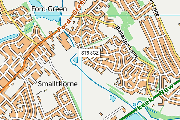 ST6 8GZ map - OS VectorMap District (Ordnance Survey)