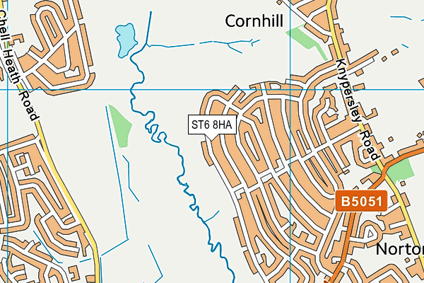 ST6 8HA map - OS VectorMap District (Ordnance Survey)