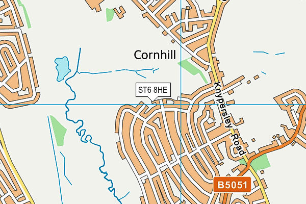 ST6 8HE map - OS VectorMap District (Ordnance Survey)