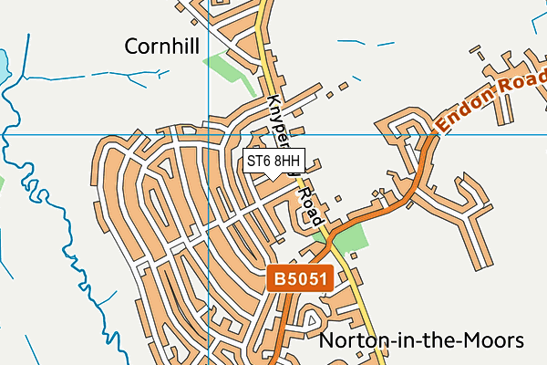 ST6 8HH map - OS VectorMap District (Ordnance Survey)