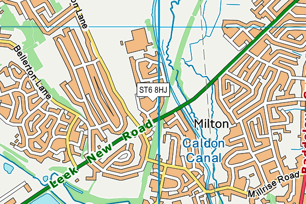 ST6 8HJ map - OS VectorMap District (Ordnance Survey)