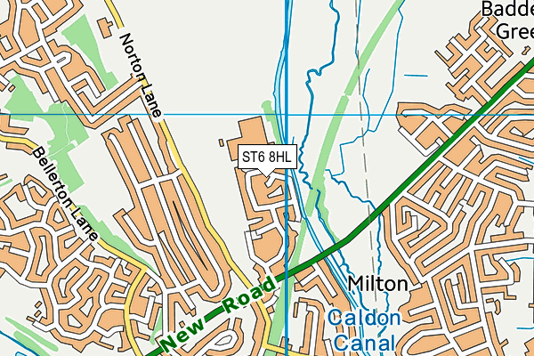 ST6 8HL map - OS VectorMap District (Ordnance Survey)