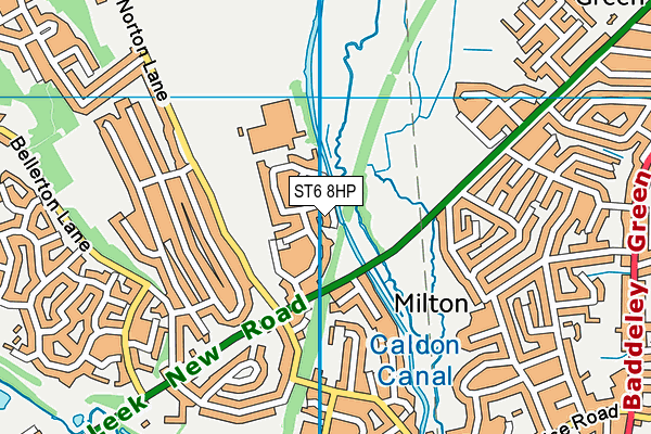 ST6 8HP map - OS VectorMap District (Ordnance Survey)