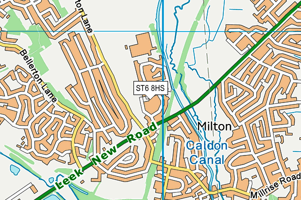 ST6 8HS map - OS VectorMap District (Ordnance Survey)