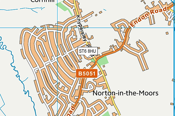 ST6 8HU map - OS VectorMap District (Ordnance Survey)