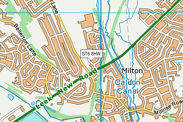 ST6 8HW map - OS VectorMap District (Ordnance Survey)
