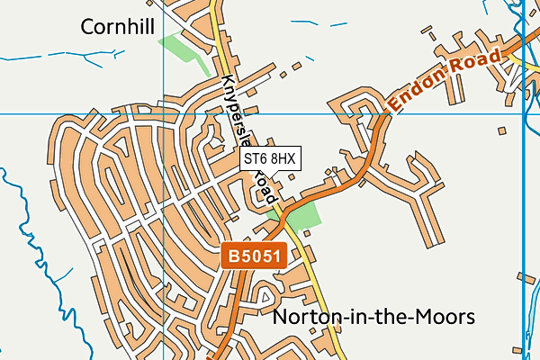 ST6 8HX map - OS VectorMap District (Ordnance Survey)
