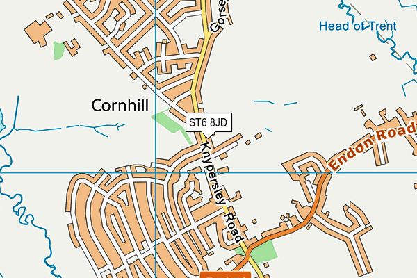 ST6 8JD map - OS VectorMap District (Ordnance Survey)