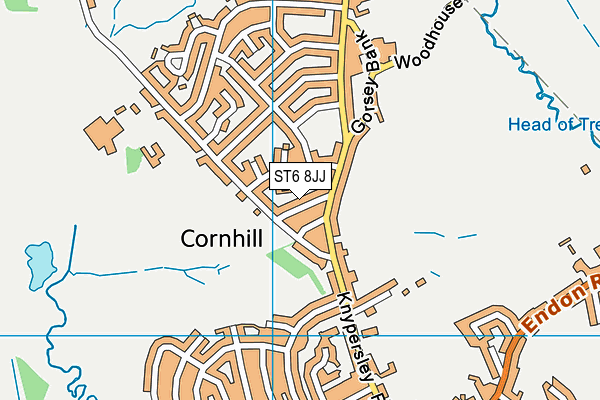 ST6 8JJ map - OS VectorMap District (Ordnance Survey)