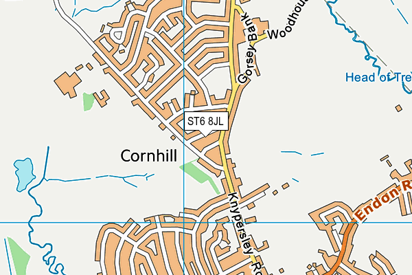 ST6 8JL map - OS VectorMap District (Ordnance Survey)