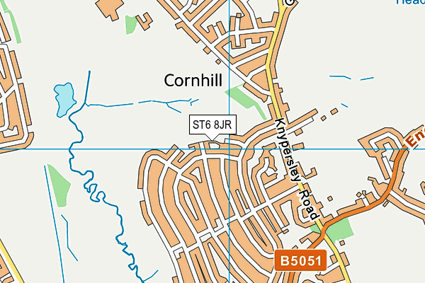 ST6 8JR map - OS VectorMap District (Ordnance Survey)