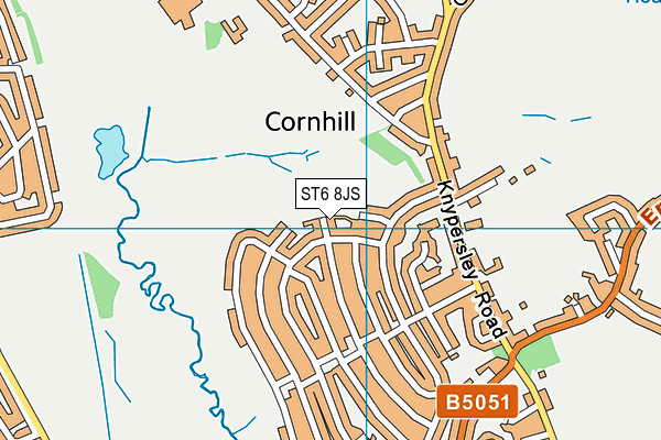 ST6 8JS map - OS VectorMap District (Ordnance Survey)