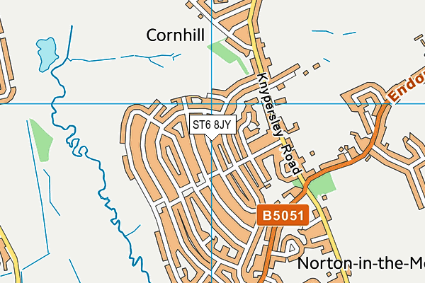 ST6 8JY map - OS VectorMap District (Ordnance Survey)