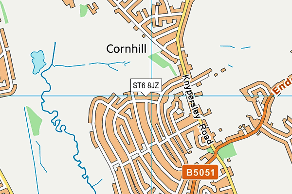 ST6 8JZ map - OS VectorMap District (Ordnance Survey)