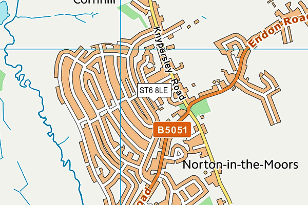 ST6 8LE map - OS VectorMap District (Ordnance Survey)