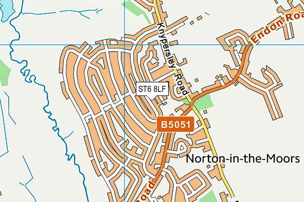 ST6 8LF map - OS VectorMap District (Ordnance Survey)