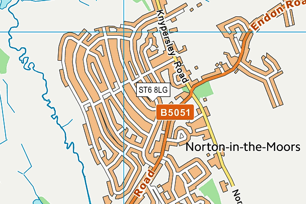 ST6 8LG map - OS VectorMap District (Ordnance Survey)