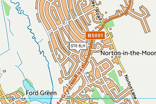 ST6 8LH map - OS VectorMap District (Ordnance Survey)