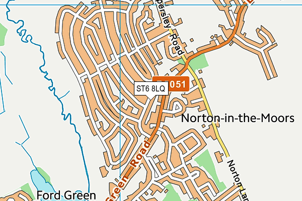 ST6 8LQ map - OS VectorMap District (Ordnance Survey)