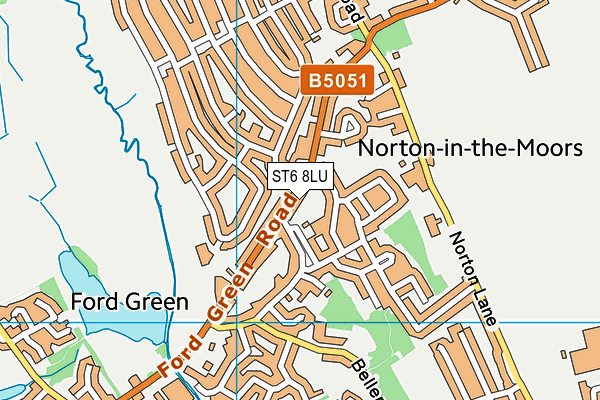 ST6 8LU map - OS VectorMap District (Ordnance Survey)