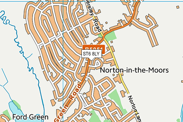 ST6 8LY map - OS VectorMap District (Ordnance Survey)