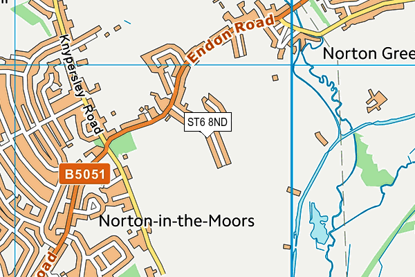 ST6 8ND map - OS VectorMap District (Ordnance Survey)