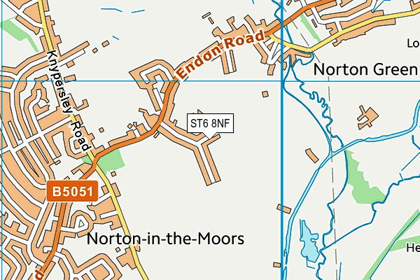 ST6 8NF map - OS VectorMap District (Ordnance Survey)