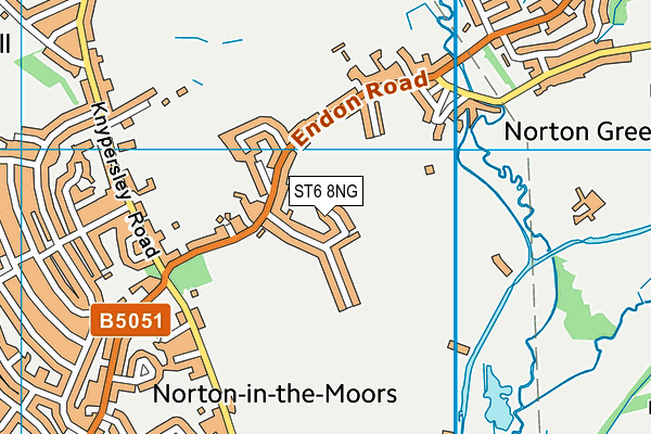 ST6 8NG map - OS VectorMap District (Ordnance Survey)