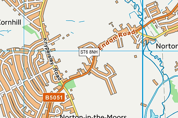 ST6 8NH map - OS VectorMap District (Ordnance Survey)