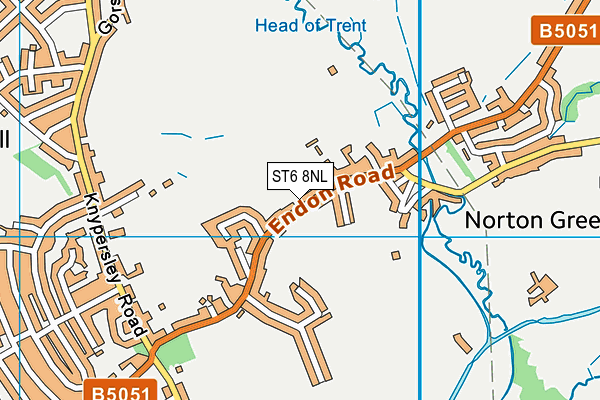 ST6 8NL map - OS VectorMap District (Ordnance Survey)