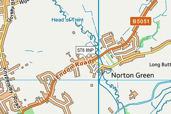 ST6 8NP map - OS VectorMap District (Ordnance Survey)