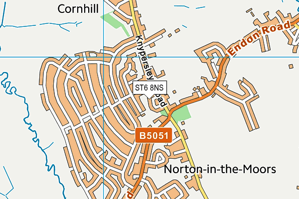 ST6 8NS map - OS VectorMap District (Ordnance Survey)