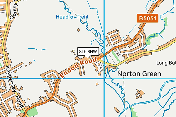 ST6 8NW map - OS VectorMap District (Ordnance Survey)