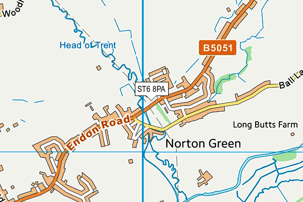 ST6 8PA map - OS VectorMap District (Ordnance Survey)