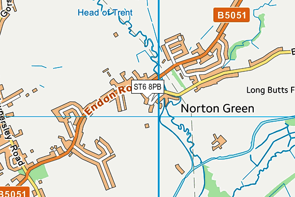 ST6 8PB map - OS VectorMap District (Ordnance Survey)