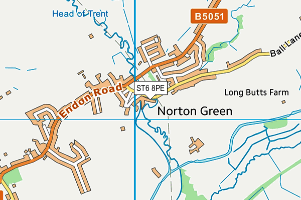 ST6 8PE map - OS VectorMap District (Ordnance Survey)