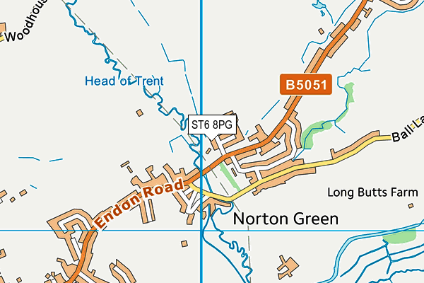 ST6 8PG map - OS VectorMap District (Ordnance Survey)