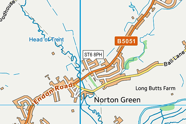 ST6 8PH map - OS VectorMap District (Ordnance Survey)