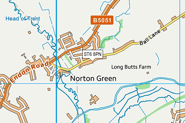 ST6 8PN map - OS VectorMap District (Ordnance Survey)