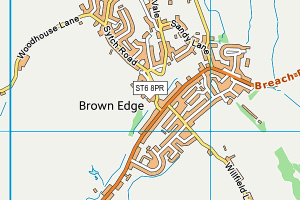 ST6 8PR map - OS VectorMap District (Ordnance Survey)